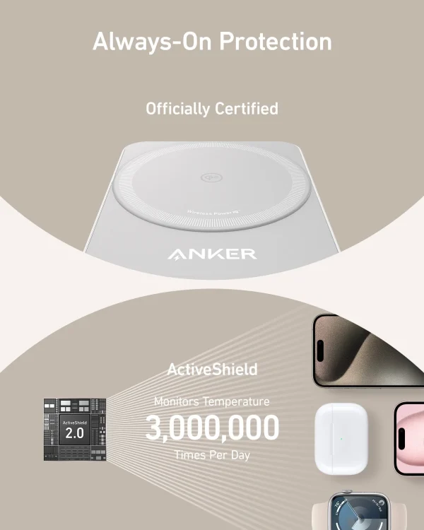 Anker MagGo Wireless Charging Station (Foldable 3-in-1) - Image 2